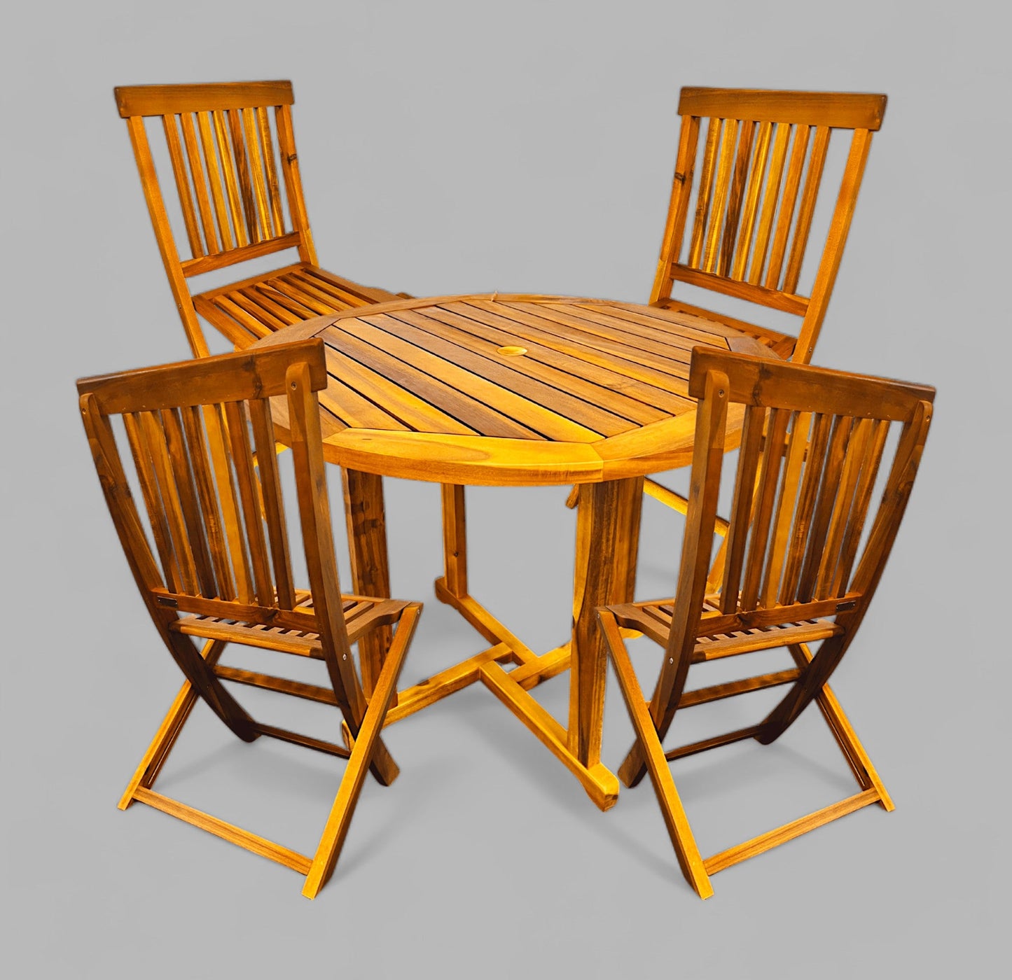 Ensemble table ronde et chaises