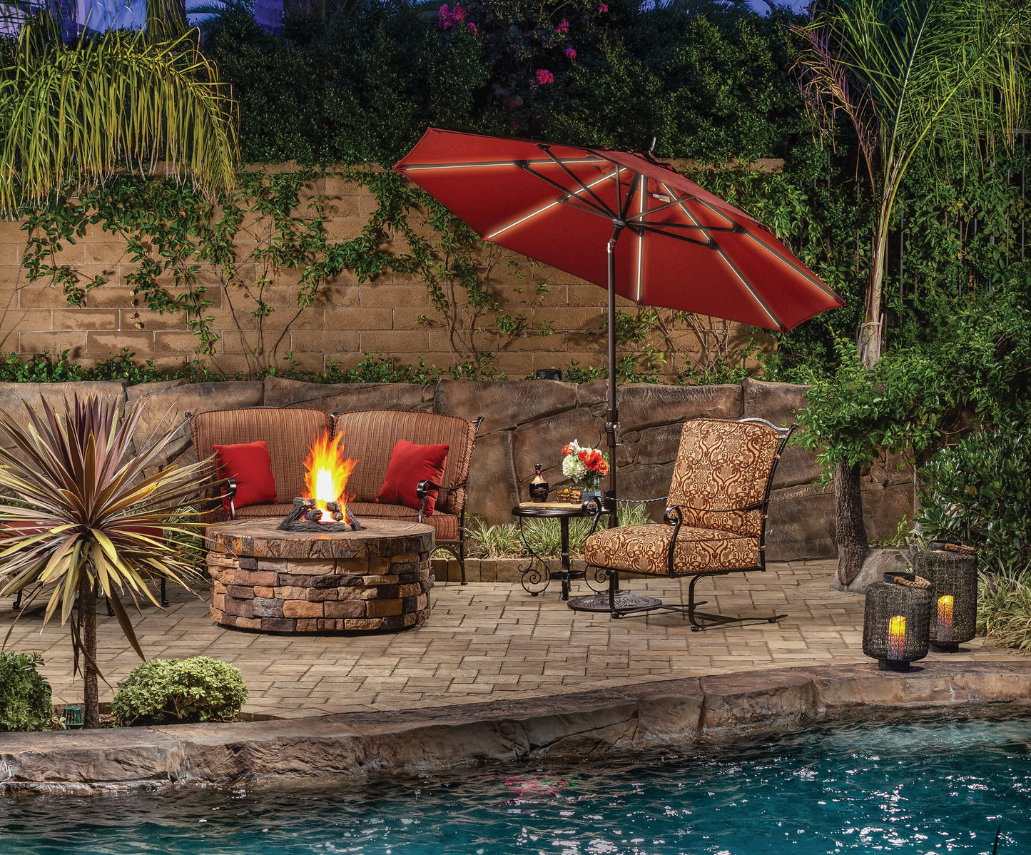 Parasol de marché Starlux de 2,74 m avec col inclinable