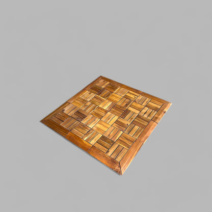 Kit de finition d'angle pour dalles de terrasse en acacia