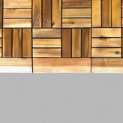 Kit de bordure pour dalles de terrasse en acacia