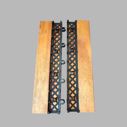 Kit de bordure pour dalles de terrasse en acacia