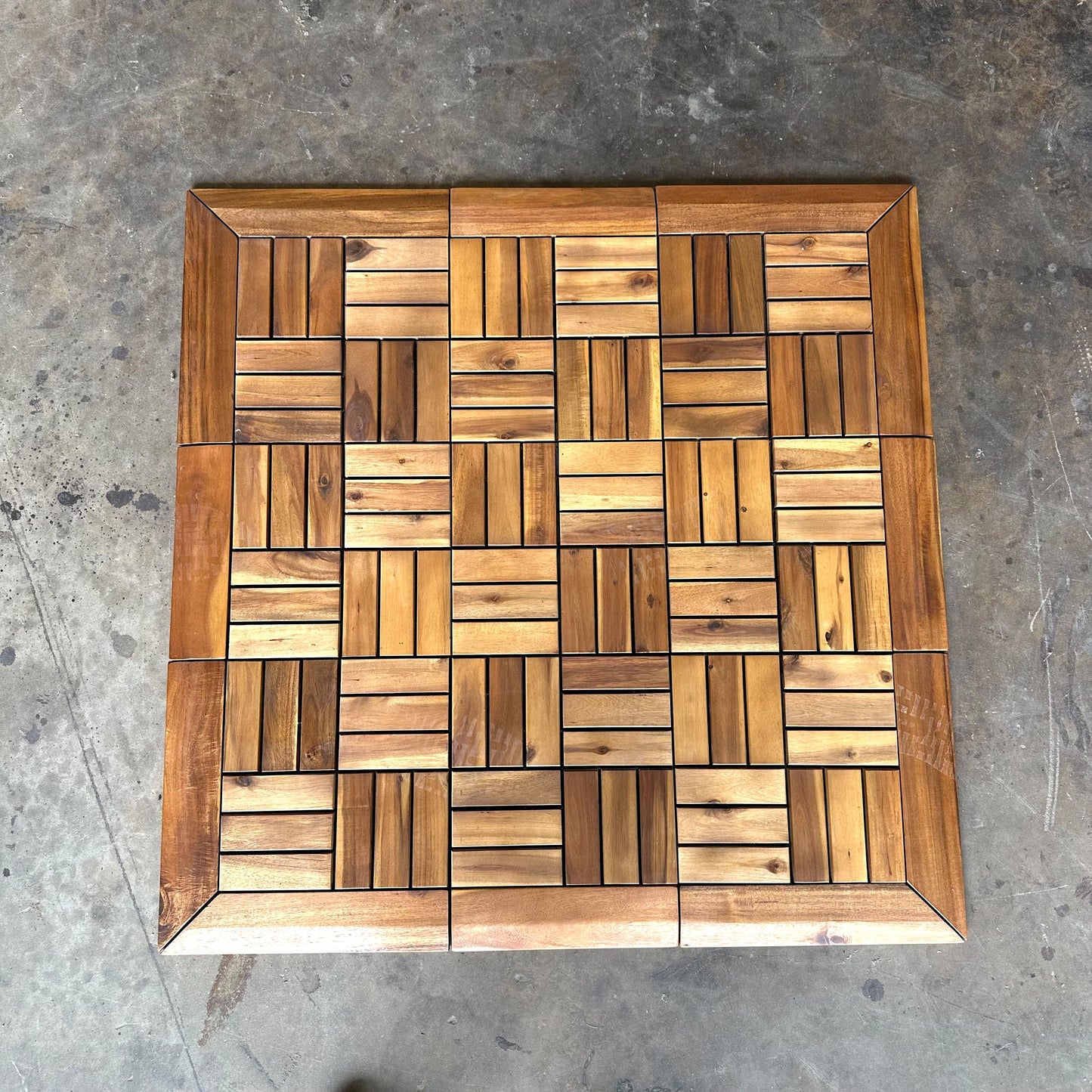 Kit de finition d'angle pour dalles de terrasse en acacia