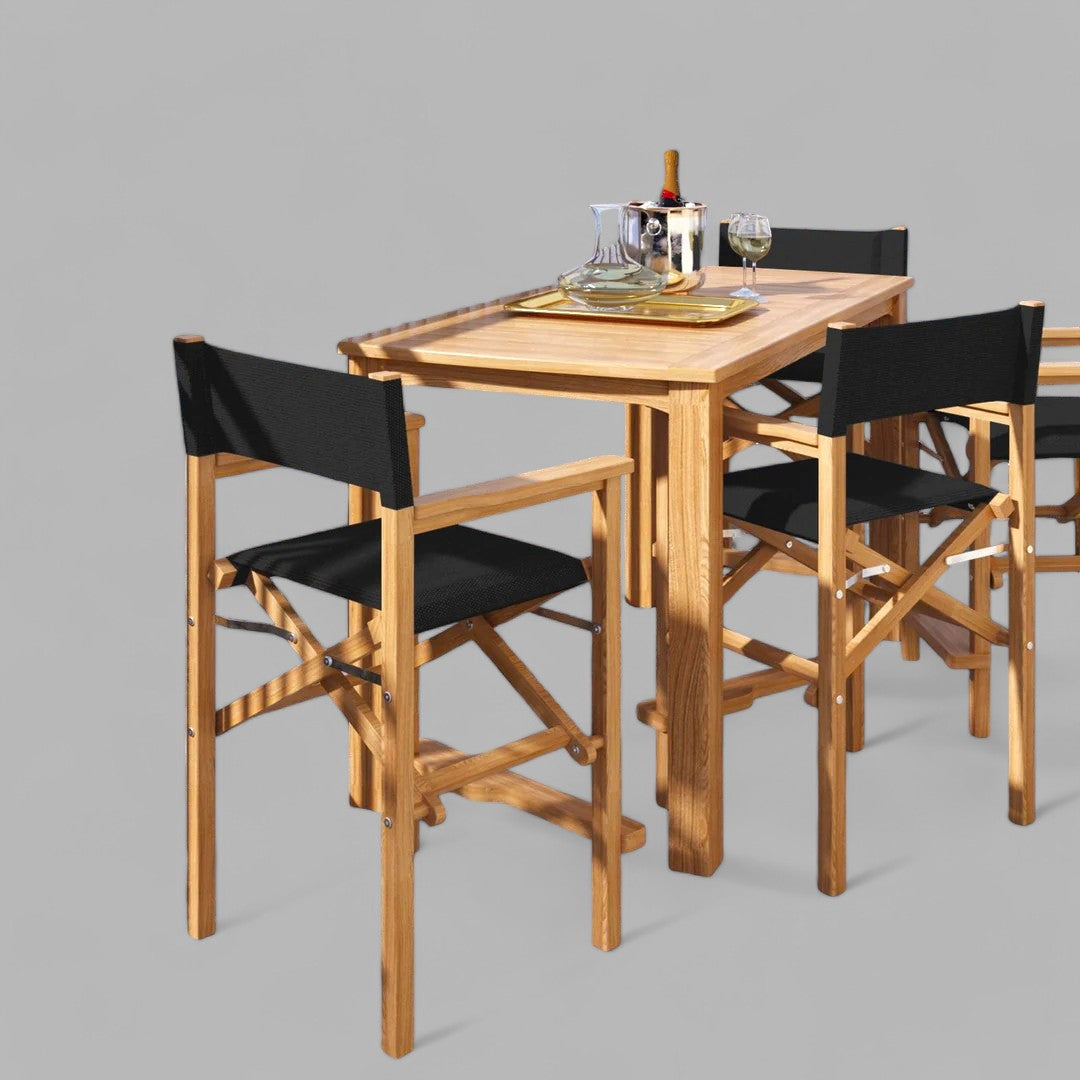 Ensemble bistro en teck à hauteur de comptoir Kilohana