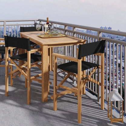 HLT3487 - Table en teck à hauteur de comptoir Kilohana