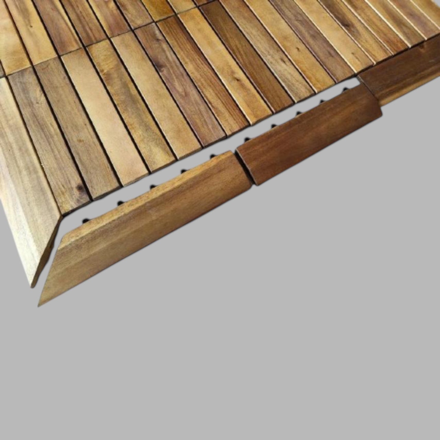 Kit de bordure pour dalles de terrasse en acacia