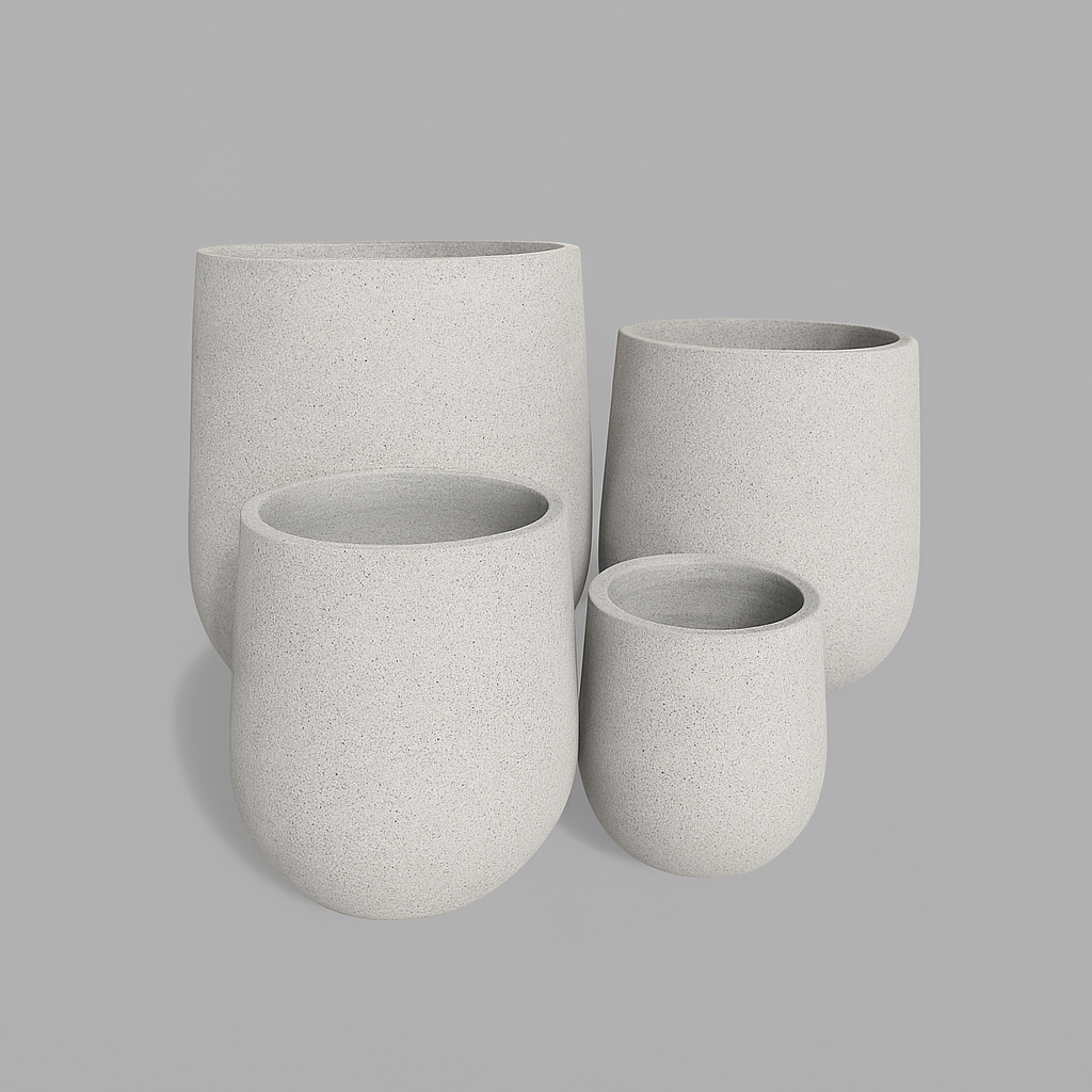 VT133ABCD - Jardinière Bordeaux Foam Lite et béton