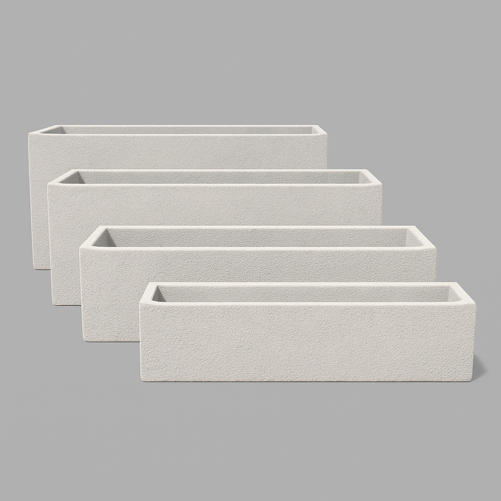 VT68ABCD - JARDINIÈRE RECTANGULAIRE EN MOUSSE LITE ET BÉTON