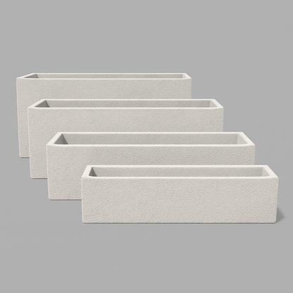 VT68ABCD - JARDINIÈRE RECTANGULAIRE EN MOUSSE LITE ET BÉTON