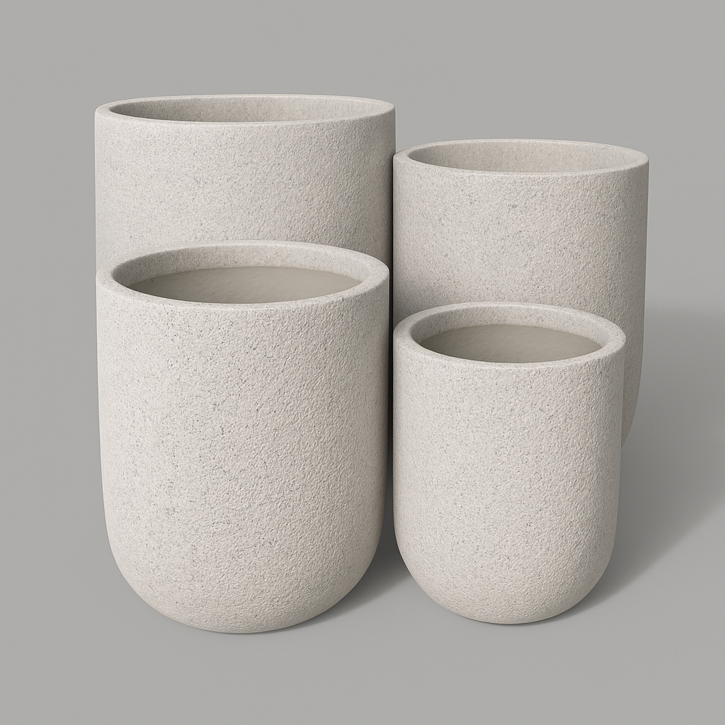 VT198ABCD - Jardinière en mousse légère et béton en forme de U