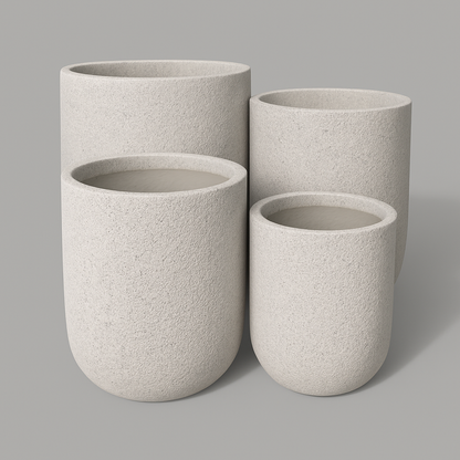 VT198ABCD - Jardinière en mousse légère et béton en forme de U