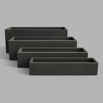 VT68ABCD - JARDINIÈRE RECTANGULAIRE EN MOUSSE LITE ET BÉTON