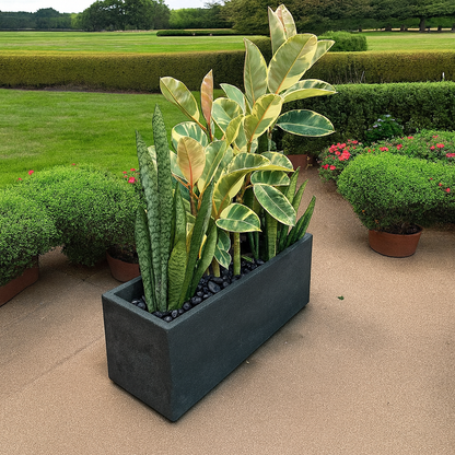 VT68ABCD - JARDINIÈRE RECTANGULAIRE EN MOUSSE LITE ET BÉTON