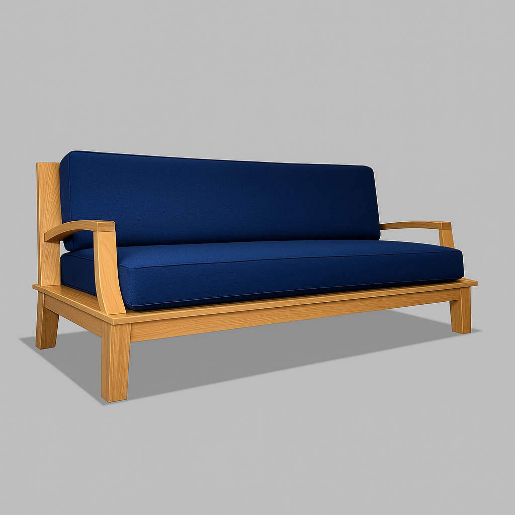 HLB3271 - Grand canapé en teck