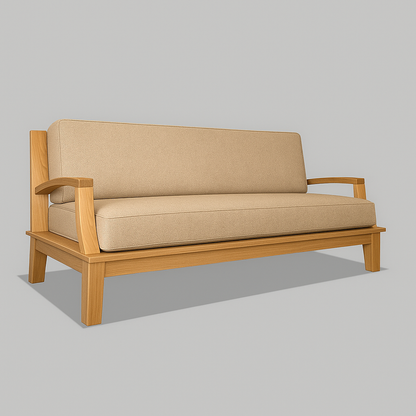 HLB3271 - Grand canapé en teck