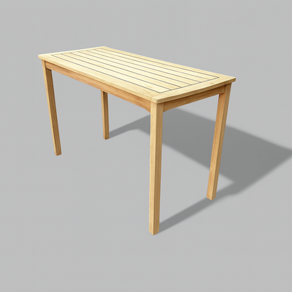 HLT3487 - Table en teck à hauteur de comptoir Kilohana