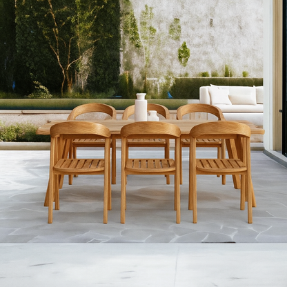 Ensemble de salle à manger d'extérieur en teck La Costa