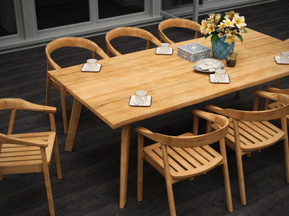 Ensemble de salle à manger d'extérieur en teck La Costa