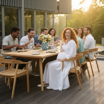 Ensemble de salle à manger d'extérieur en teck La Costa