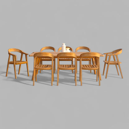 Ensemble de salle à manger d'extérieur en teck La Costa