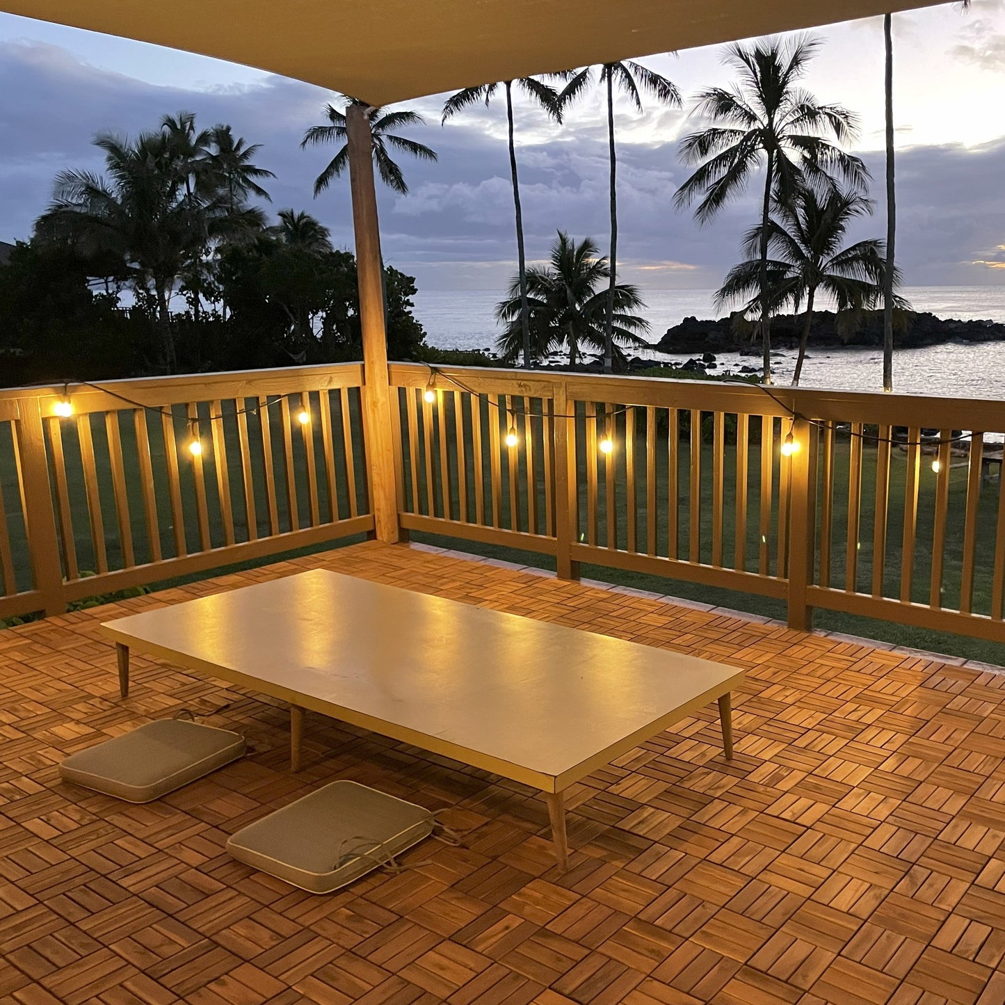 Dalles de terrasse en acacia (boîte de 10 dalles)