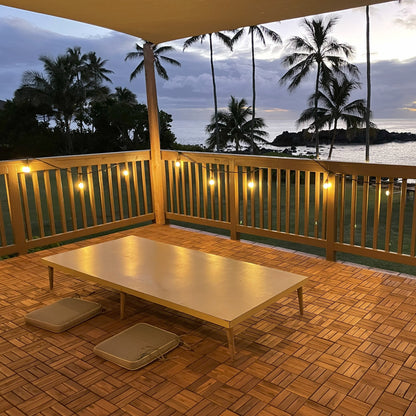 Dalles de terrasse en acacia (boîte de 10 dalles)