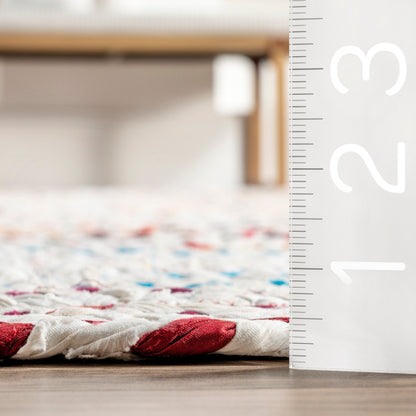 Tapis de sol bohème tressé à la main Nuloom Tammara