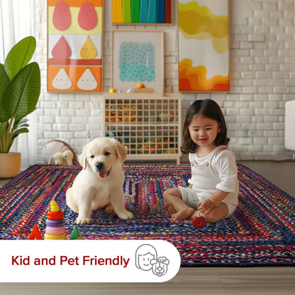 Tapis de sol bohème tressé à la main Nuloom Tammara