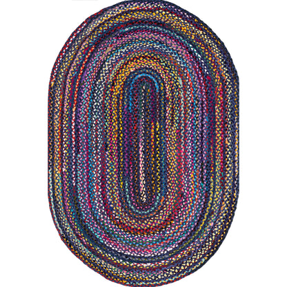 Tapis de sol bohème tressé à la main Nuloom Tammara