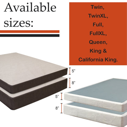 ONETAN, sommier/fondation en bois facile à assembler, 5 et 8 pouces, blanc.