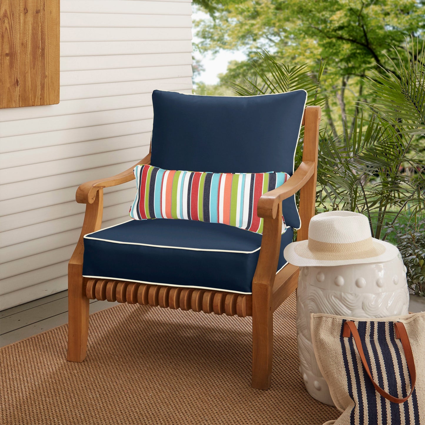 Ensemble de coussins de chaise et oreillers Oakley Sunbrella Solid pour intérieur/extérieur