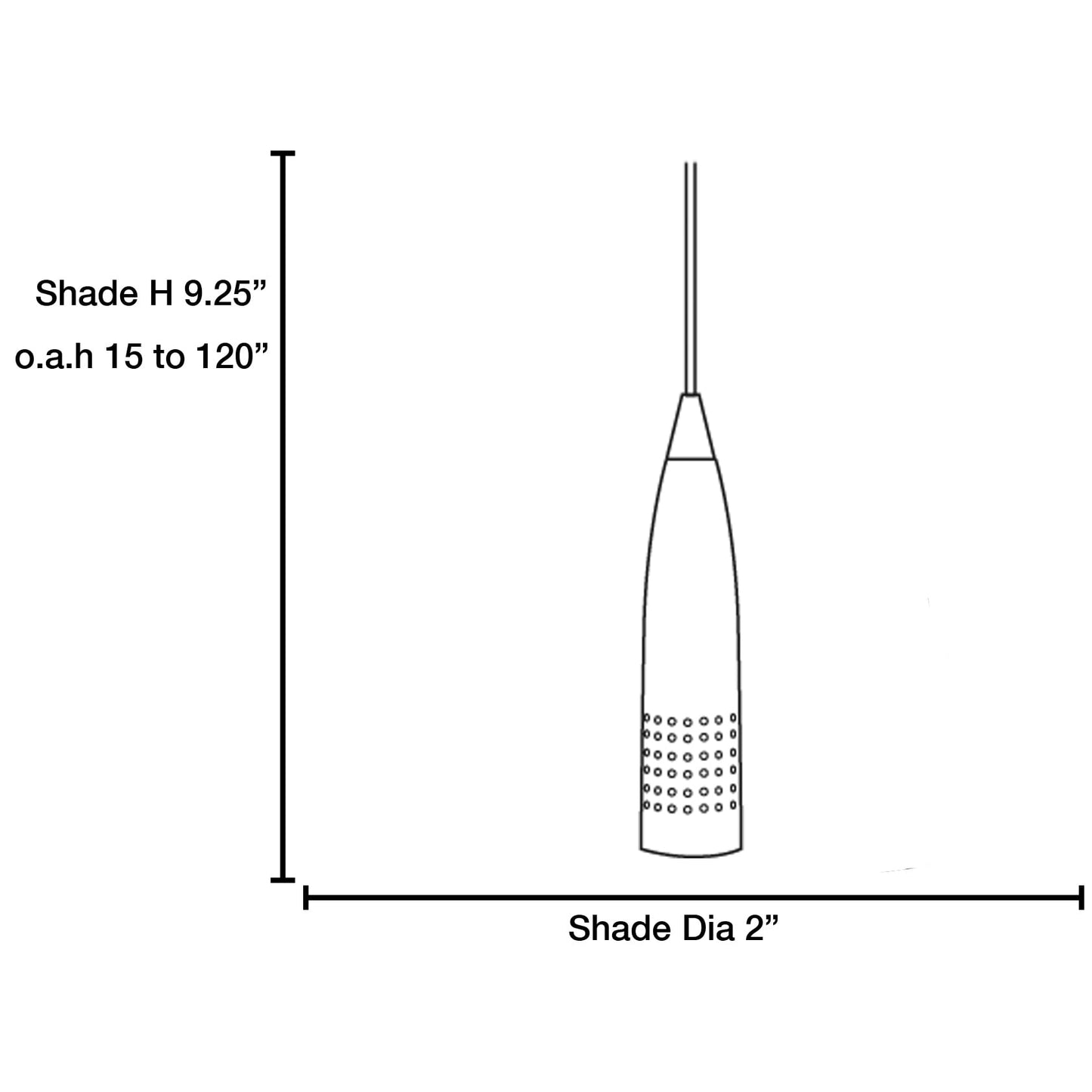 Suspension LED Odyssey Bullet brossée