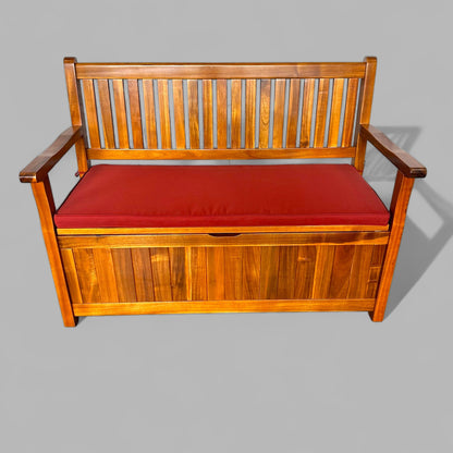 B005P - Banc de rangement Kalihi en finition polyuréthane avec coussin