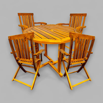 Ensemble table ronde et chaises