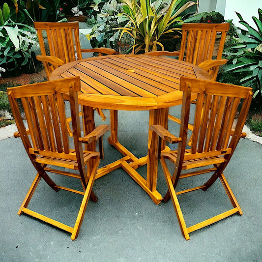 Ensemble table ronde et chaises