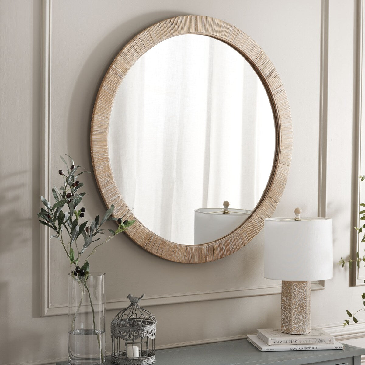 Miroir SAFAVIEH Home Mila 91 cm (36 po) - 91,4 cm (L) x 2,5 cm (P) x 91,4 cm (H)