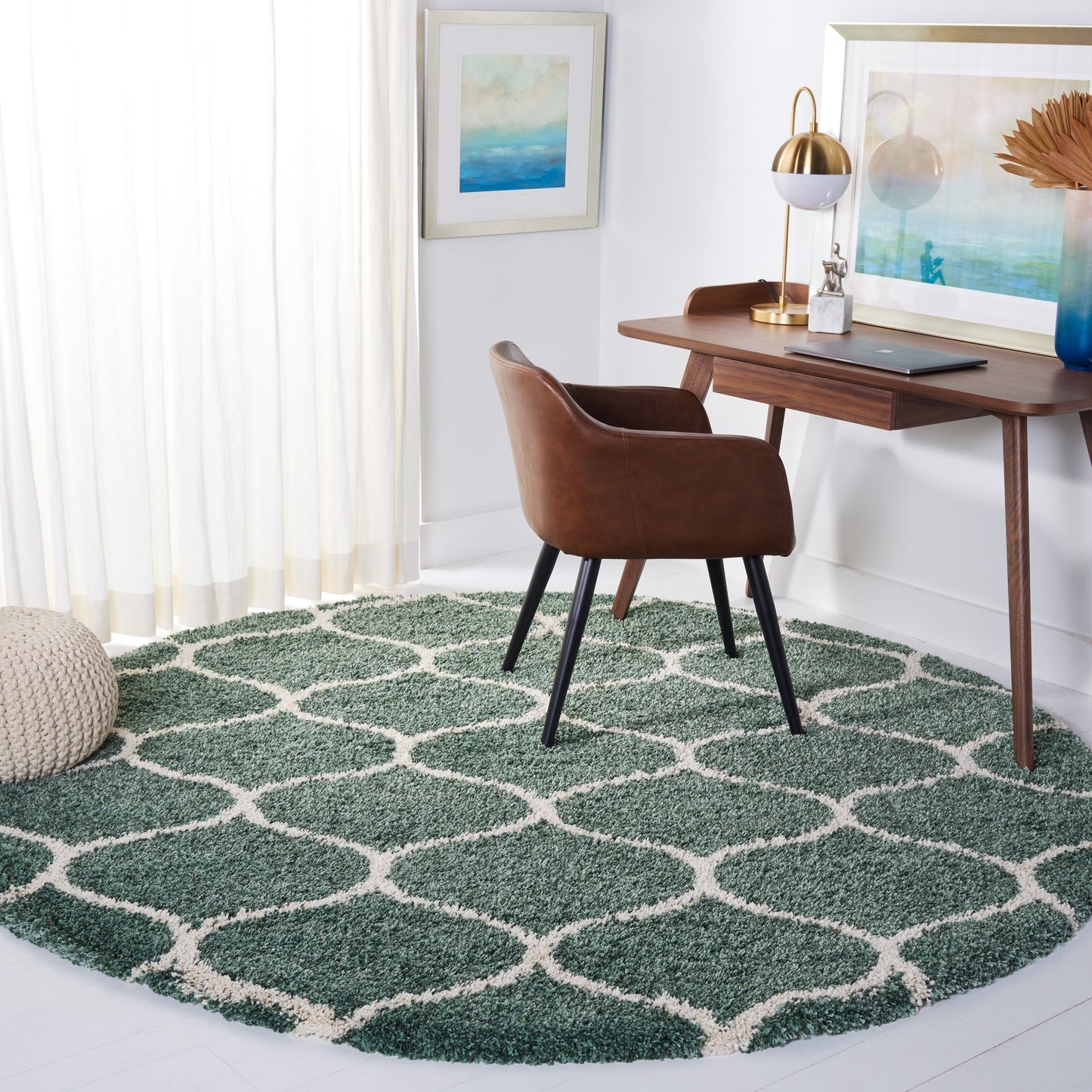 Tapis SAFAVIEH Hudson Shag Pushpa Trellis de 5 cm d'épaisseur