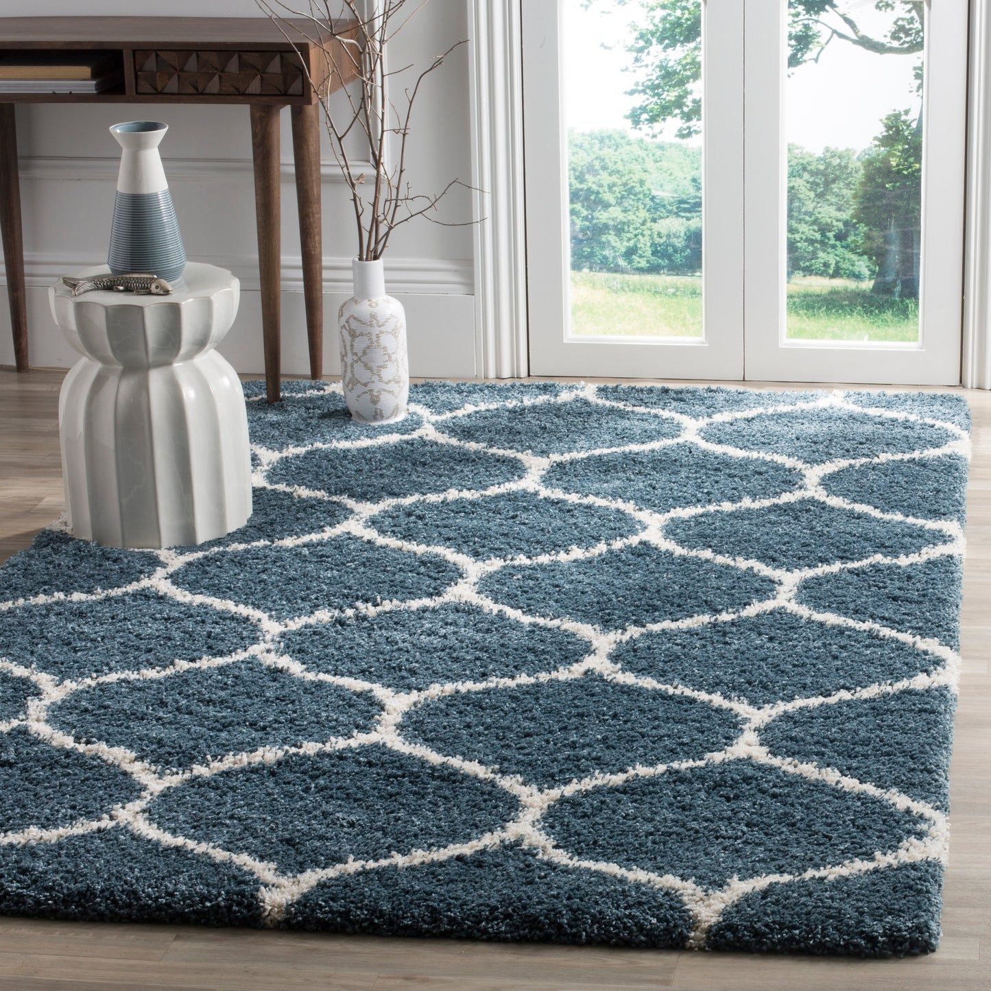 Tapis SAFAVIEH Hudson Shag Pushpa Trellis de 5 cm d'épaisseur