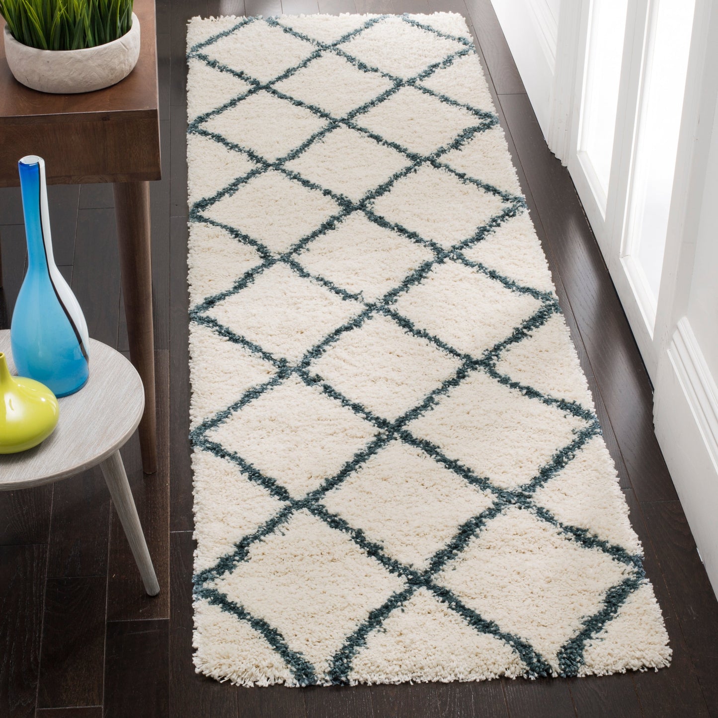 Tapis SAFAVIEH Hudson Shag Raili Diamond Trellis de 5 cm d'épaisseur