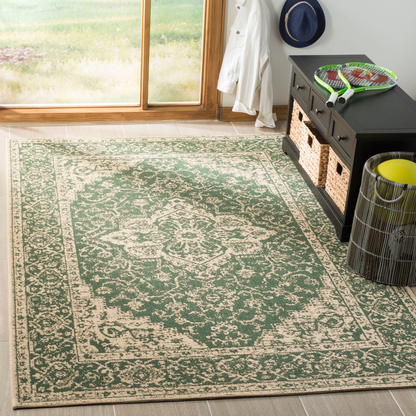 Tapis d'intérieur/extérieur imperméable SAFAVIEH Linden Louann pour terrasse ou jardin