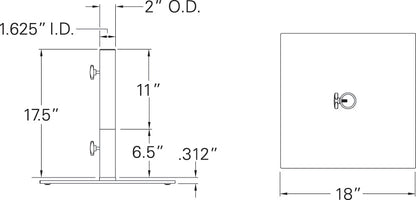 Pied de parasol en acier - 16 kg