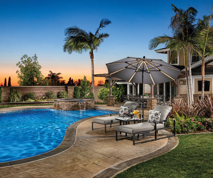 Parasol de marché Starlux de 2,74 m avec col inclinable