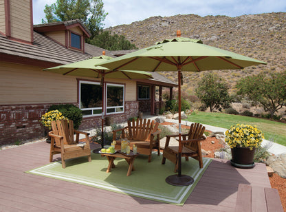 Parasol de marché en bois de 2,74 m (9 pi) avec système de levage à quatre poulies