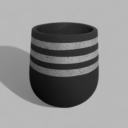 VT133S - JARDINIER EN MOUSSE LÉGÈRE PEINTE ET EN BÉTON