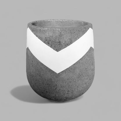 VT133S - JARDINIER EN MOUSSE LÉGÈRE PEINTE ET EN BÉTON