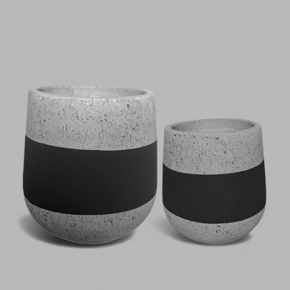 VT133S - JARDINIER EN MOUSSE LÉGÈRE PEINTE ET EN BÉTON