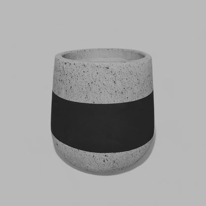 VT133S - JARDINIER EN MOUSSE LÉGÈRE PEINTE ET EN BÉTON