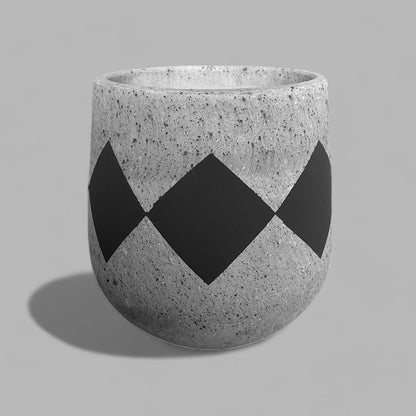 VT133S - JARDINIER EN MOUSSE LÉGÈRE PEINTE ET EN BÉTON