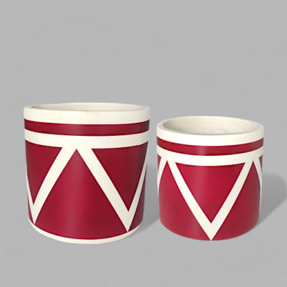 VT52CD - JARDINIER EN MOUSSE LITE PEINTE ET BÉTON