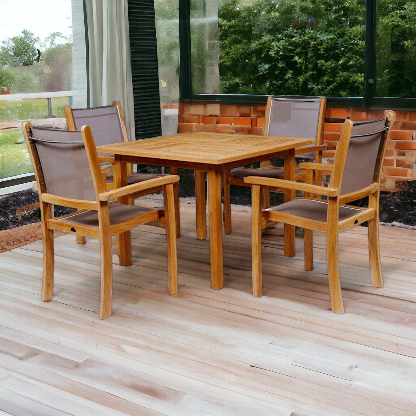 HLAC671 - Fauteuil en teck perle