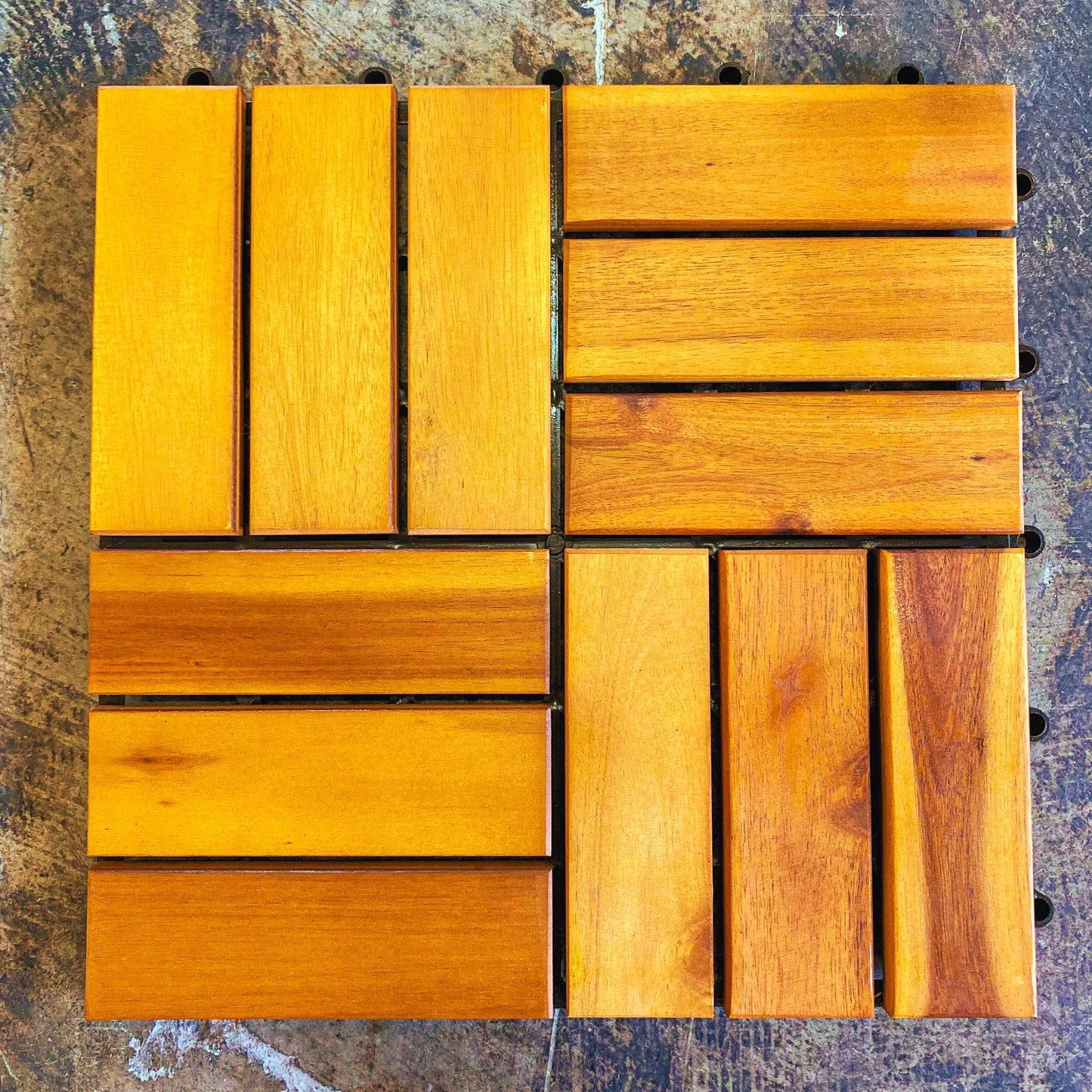 Dalles de terrasse en acacia (boîte de 10 dalles)